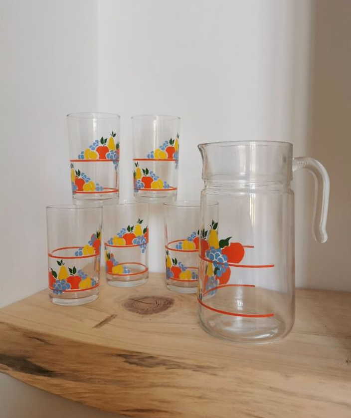 Service à orangeade vintage