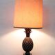 Vintage Brown Ceramic Pineapple Desk Lamp, 1970s