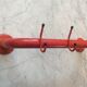 Vintage coat rack 70-80 red metal