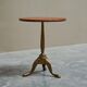 Antique wooden and brass side table, 19th century.