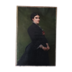 Emile levy (1826-1890) oil on canvas portrait of a woman