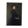 Emile levy (1826-1890) oil on canvas portrait of a woman