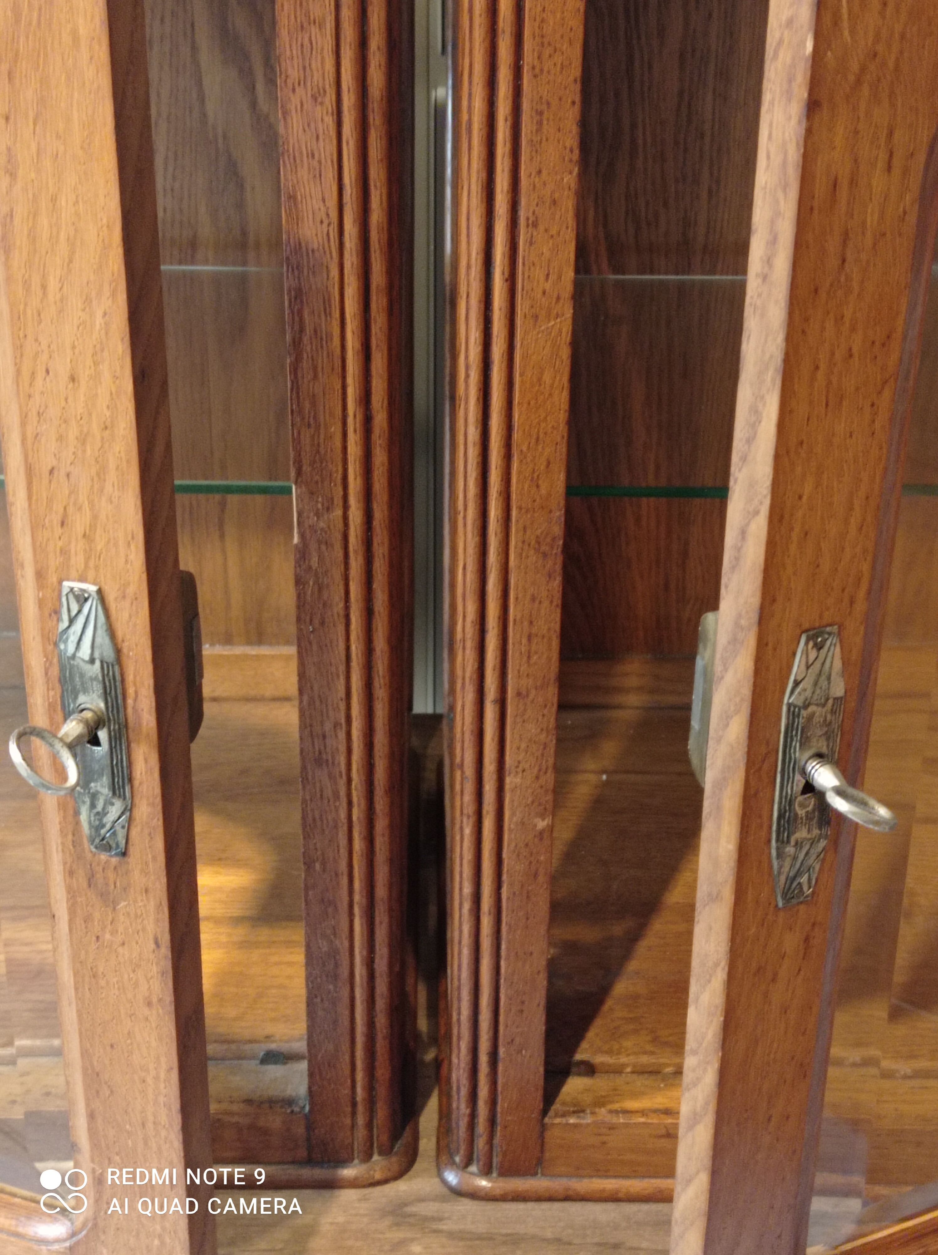 Pair of art deco showcases