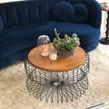 Table basse métal et bois
