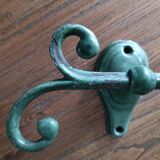 Towel holder and coat hook enameled cast iron