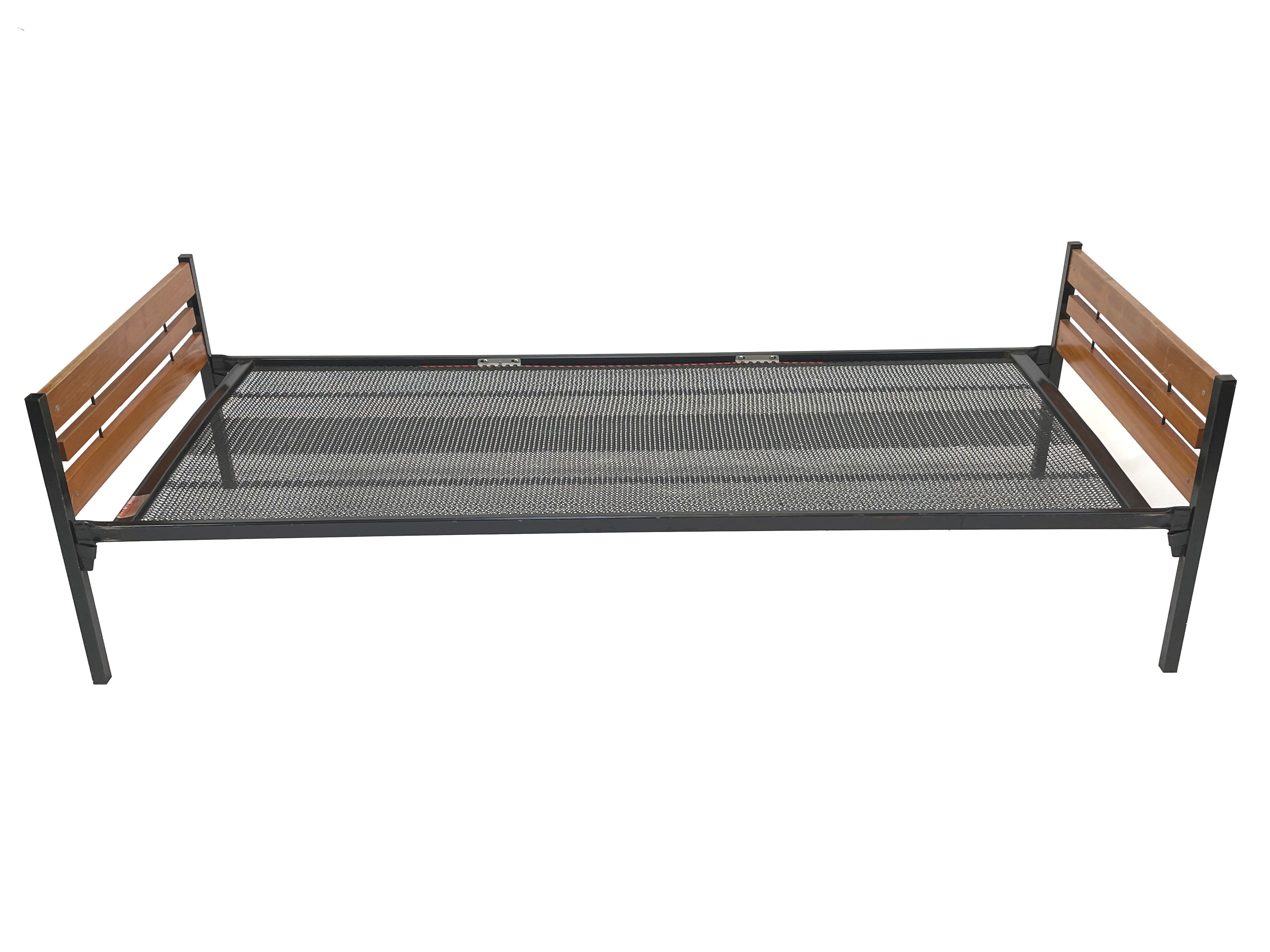 Vintage scandinavian bed daybed by Dico Holland 1960s teak metal