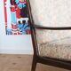 Fauteuil relax vintage en bois de style scandinave, 1950