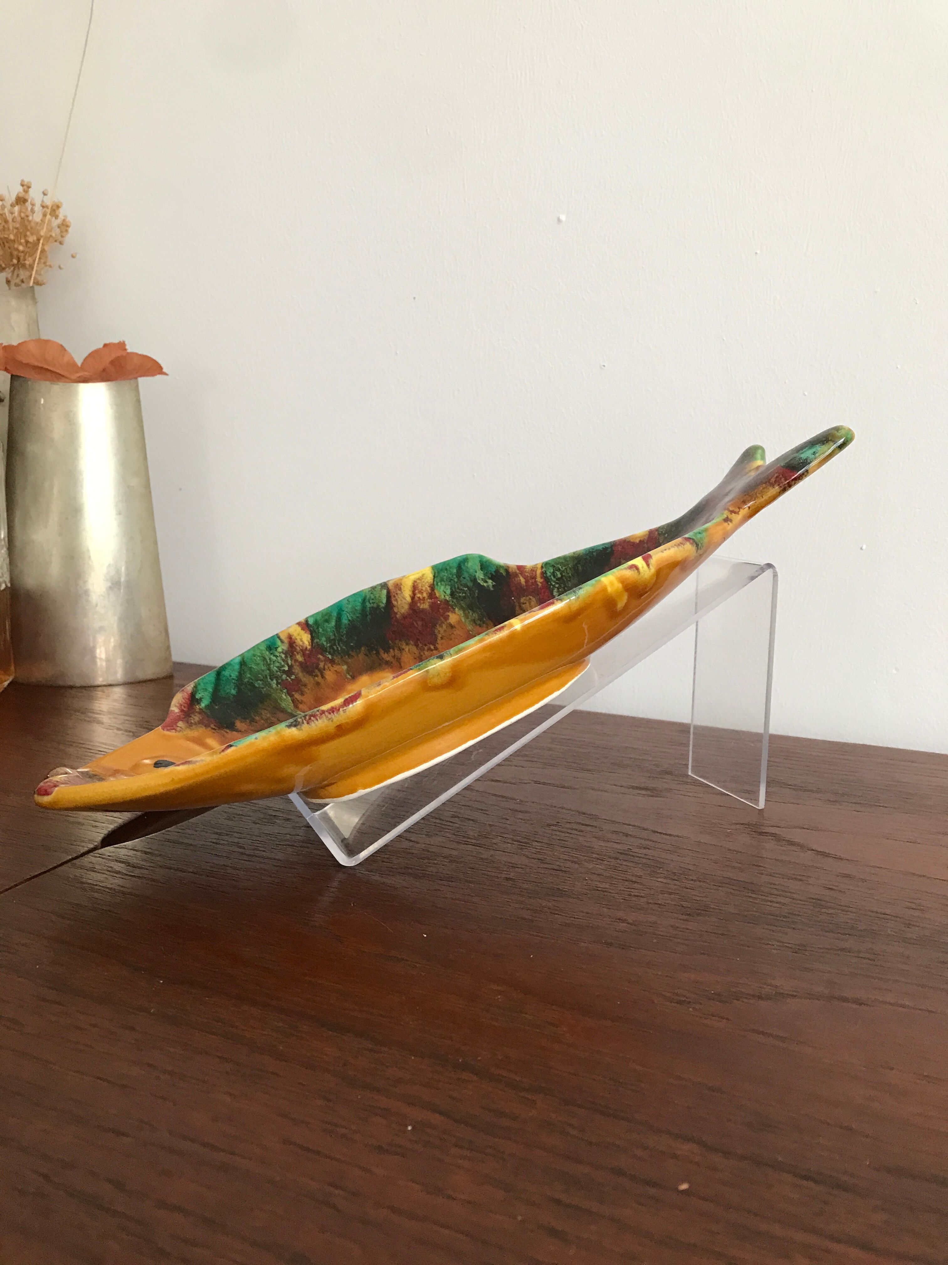 Zoomorphic fish pocket tray, Vallauris, ceramics