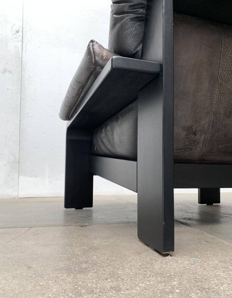 Postmodern German brutalist lounge chair by Rolf Benz for Musterring, 1990s.