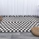 Tapis en laine fait main à carreaux 4x7 137x214 cm SK 241436