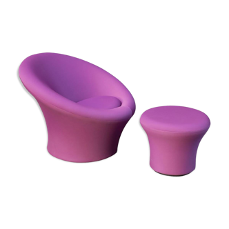Armchair and Ottoman "mushroom" by Pierre Paulin for Artifort