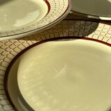 Set of 5 vintage Longchamp earthenware plates - made in France