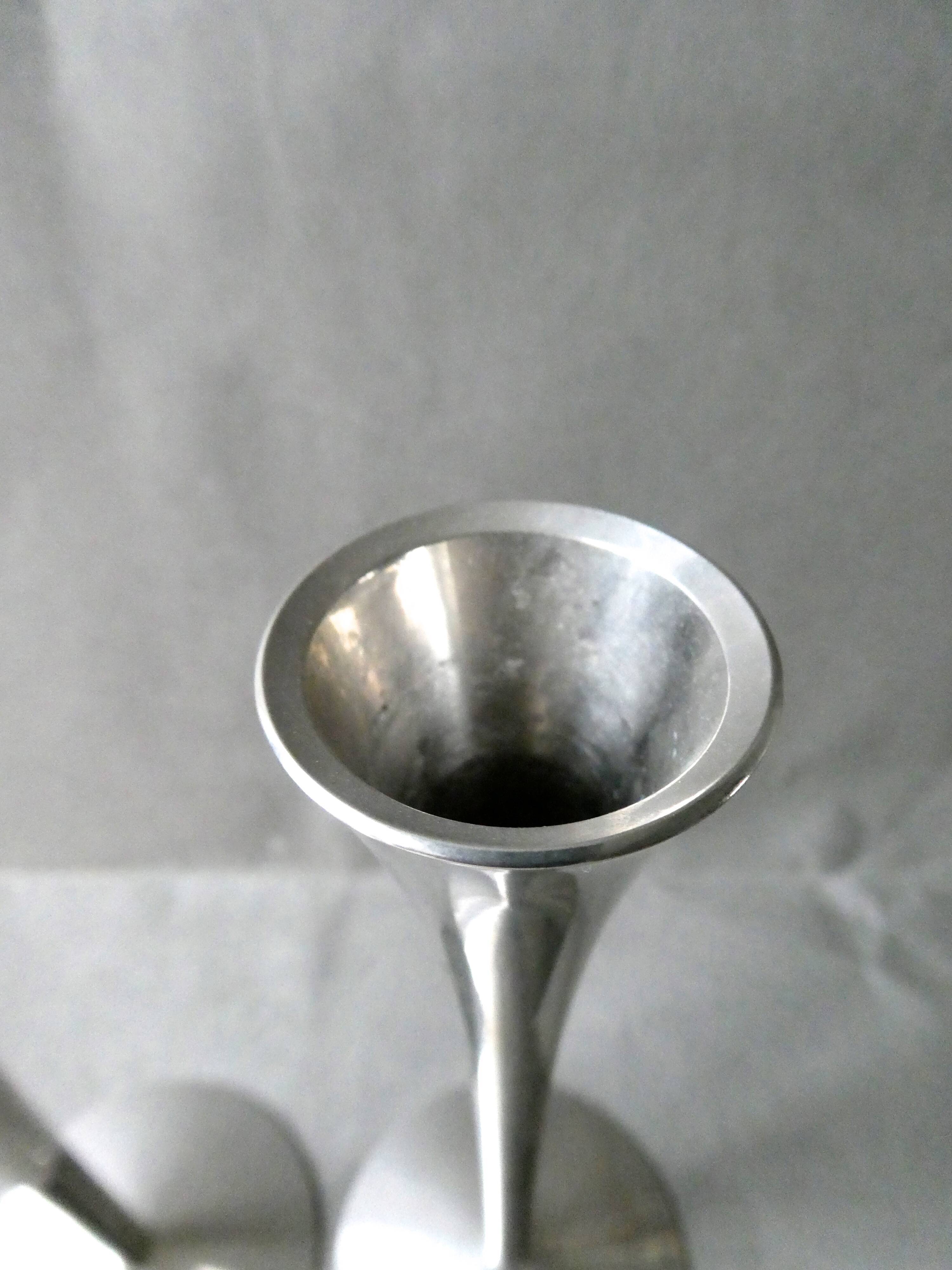Pair of candlesticks Solingen 70s metal
