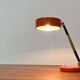 Lampe de table orange minimaliste du milieu du siècle, Italie, années 1960