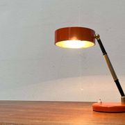 Mid-century minimalist orange table lamp, Italy, 1960s.