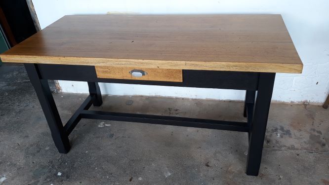 Vintage farm table revamped