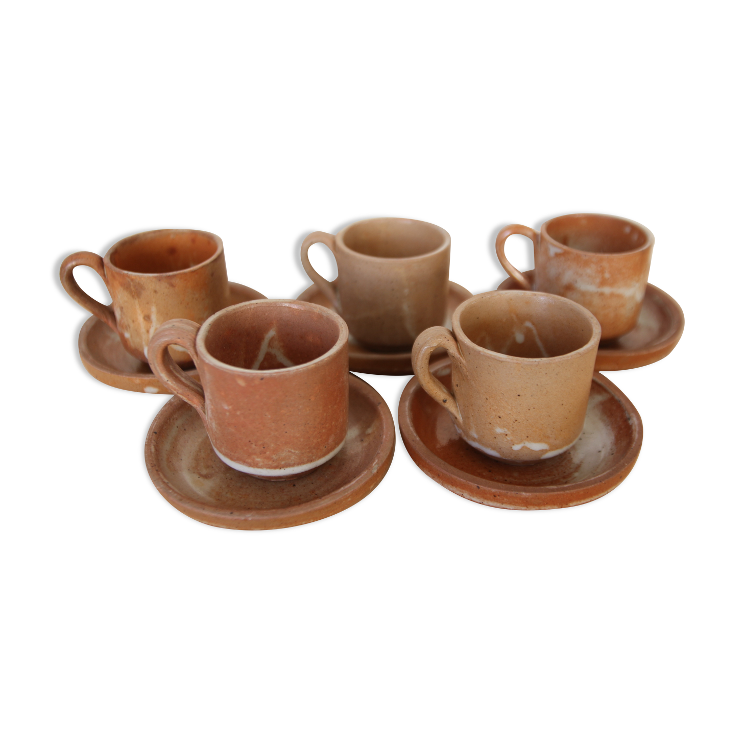 Set of 5 sandstone cups