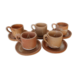 Set of 5 sandstone cups
