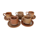 Set of 5 sandstone cups
