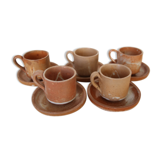 Set of 5 sandstone cups