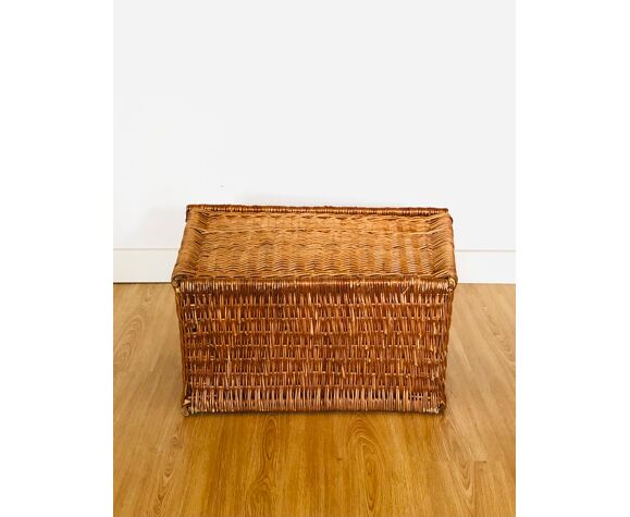 Braided Wicker Storage Chest Selency Braided Wicker Storage Chest Selency, Wicker Storage Trunks And Chests