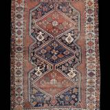 Persian Shiraz Qashqai Rug Ancient Nomadic Tribes: 1.57 X 2.25 Meters