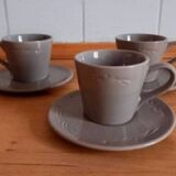 Set of 3 brown cups