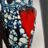Fat lava blue vase