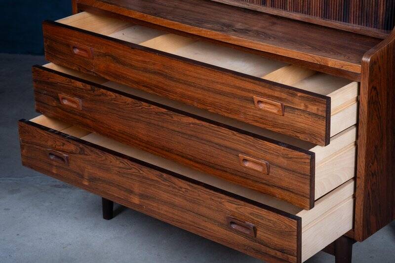 Rosewood Bookcase attributed to Johannes Sorth for Nexø Møbelfabrik, 1960s