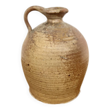 Small antique stoneware jar with handle