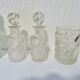 Set of twisted crystal bottles