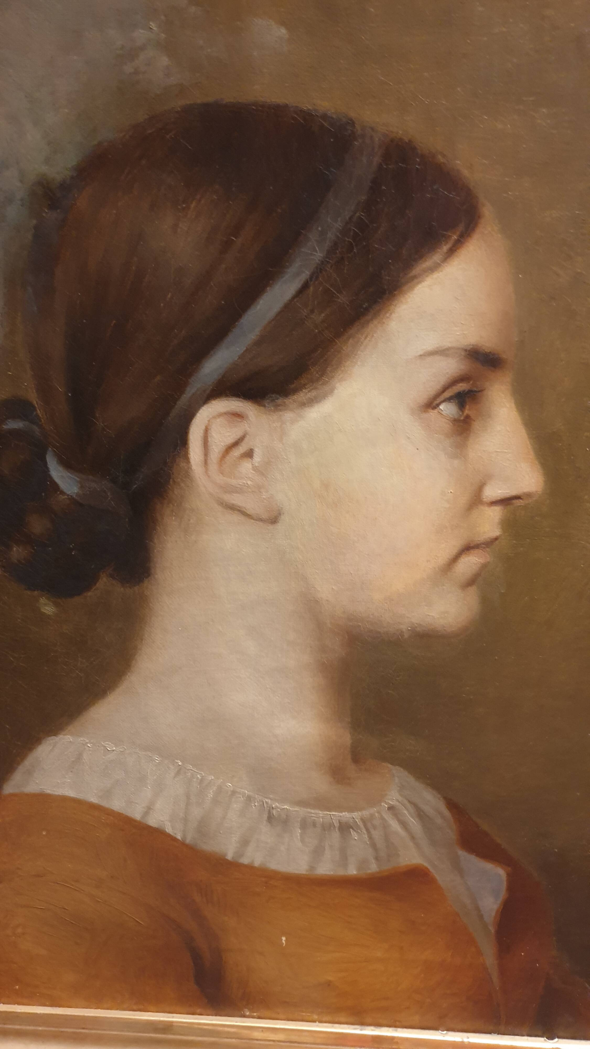 Oil on canvas portrait XIXth