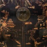 Black laqué Chinese wardrobe