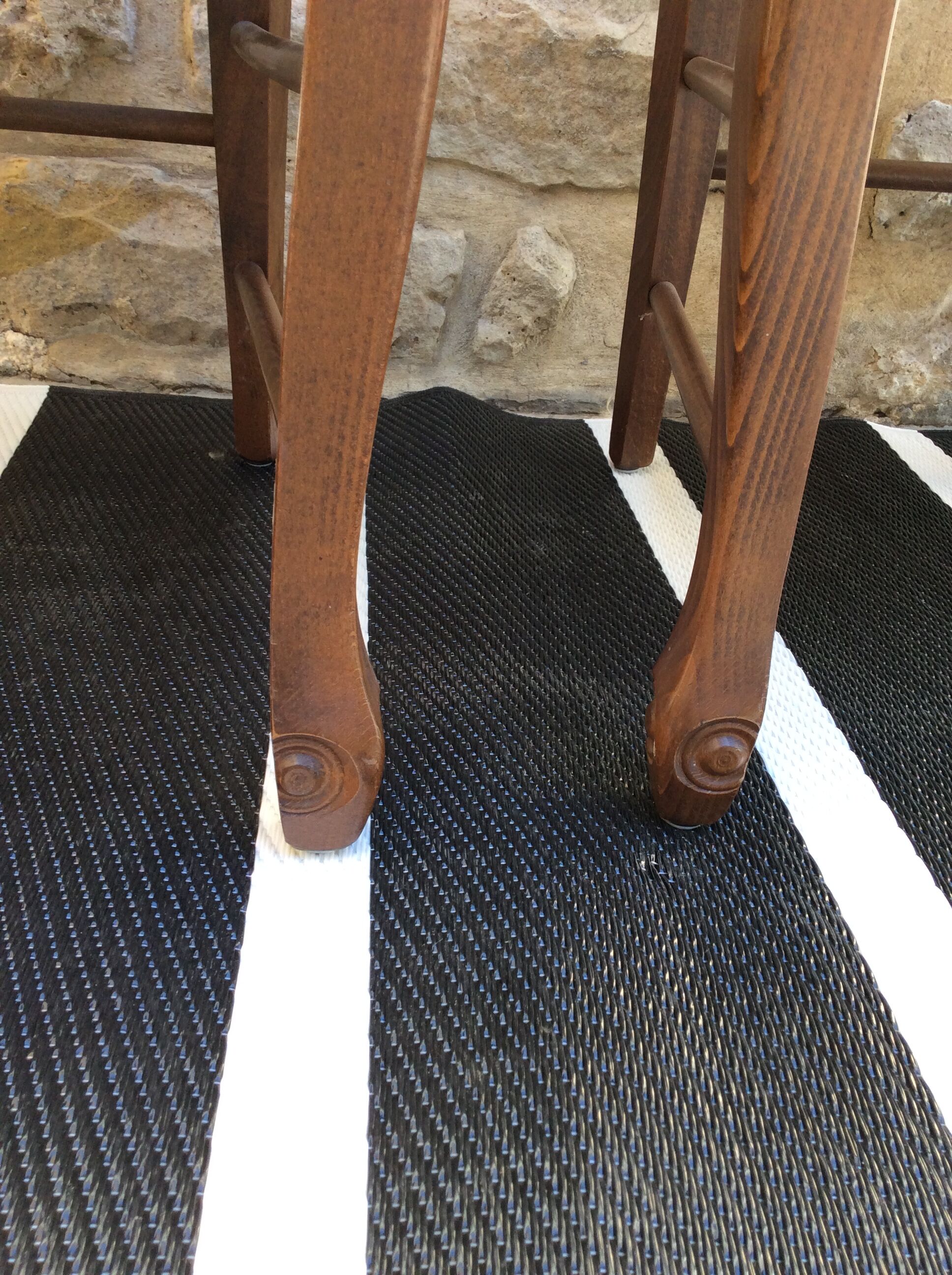 Pair of straw seating armchairs