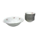 Porcelain set from the Wałbrzych Porcelain Factory - 13 pieces, floral deco