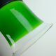 mid century PENDANT LIGHT peill & putzler 1970s green white and clear glass shade model AH 191