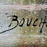 Lot of 2 units in perfect condition: 1 painting signed andré anglade + 1 painting signed aramis boucher