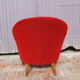 Red velvet armchair