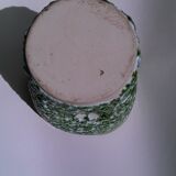 Vase enamaux olive green Vallauris