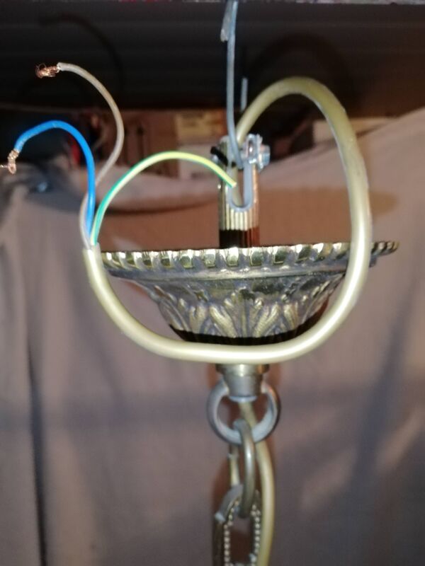 Lustre à pampilles cristal 6 lampes bougies