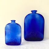 Flacon d’apothicaire en verre bleu cobalt