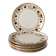 Set of 5 stoneware dessert plates with patterns, 1970.