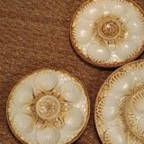 6 oyster shell plates and Chantilly porcelain serving platter
