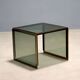 Tables basses vintage en acajou et verre, design, Italie, années 1960-1970