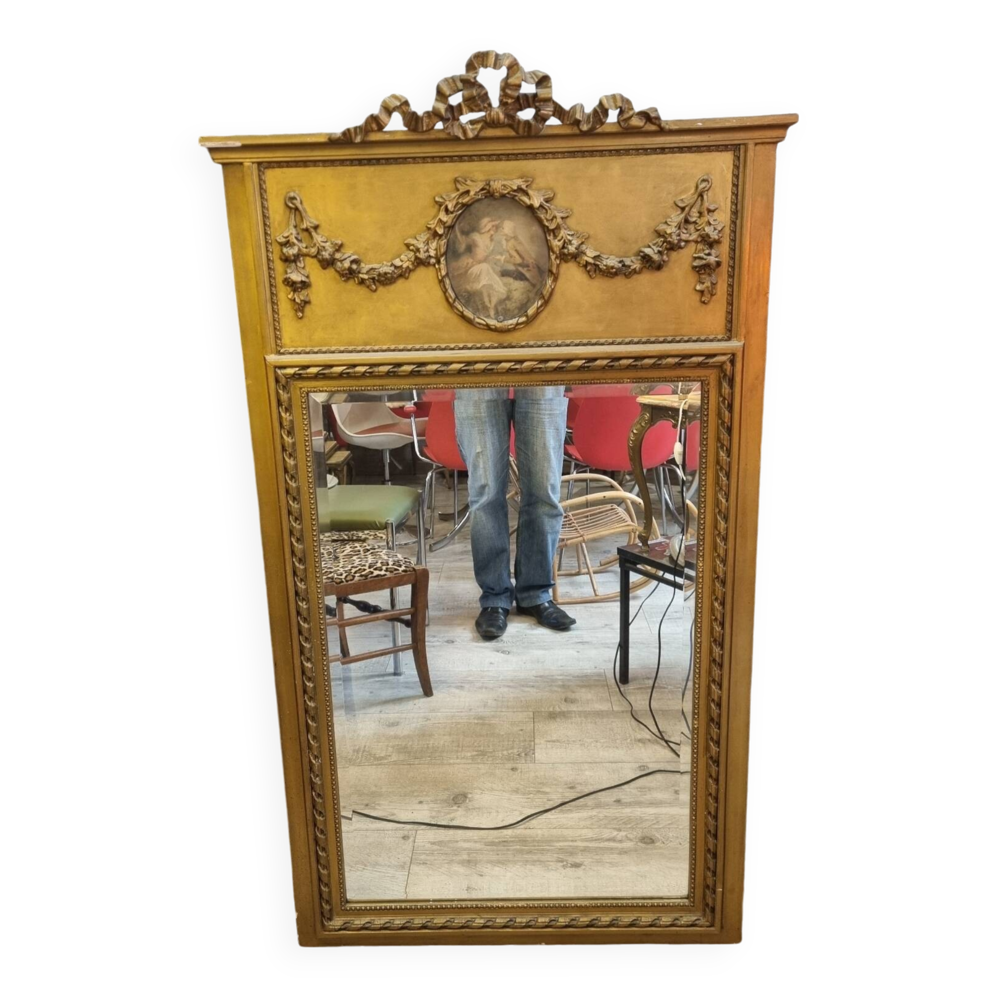 Louis XV Trumeau Mirror (142×81cm)
