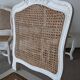 4 cannate chairs in patinated wood