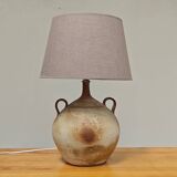 Lampe en grès céramique moderniste a deux anses  année 50
