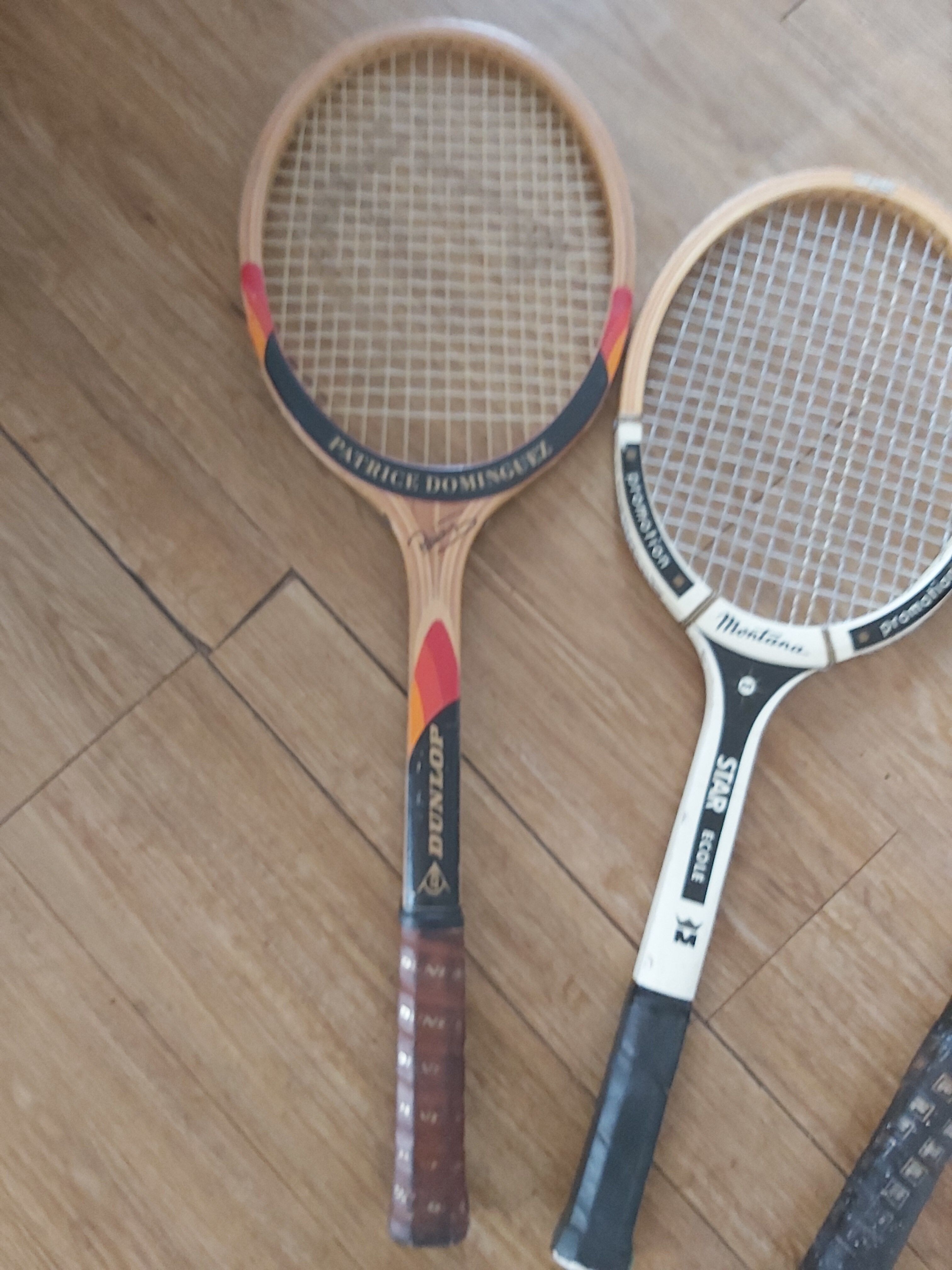 Série de 3 raquettes de tennis vintage