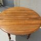 Table 6 feet with flap, opening on 2 extensions, Walnut