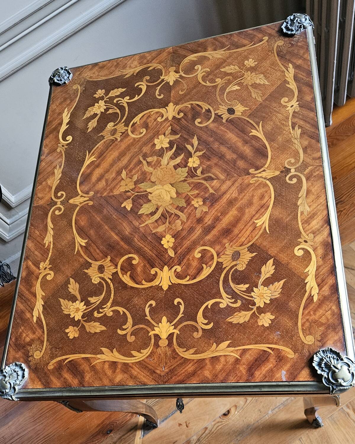 Game table in parquetry, Louis XV style